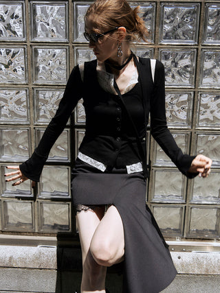IREGULARHEM MINI SKIRT