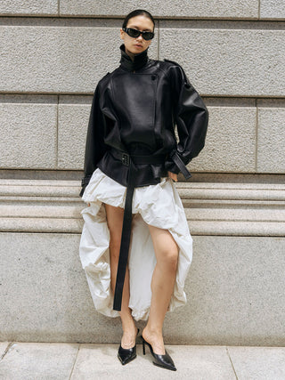 ASYMMETRY BALLOON SKIRT