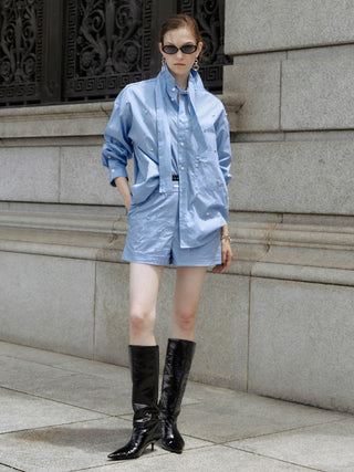 LOUNGE SHORT PANTS with BIJOU