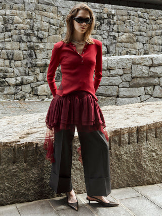 POWER SHOULDER POLOKNIT