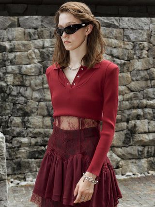 POWER SHOULDER POLOKNIT