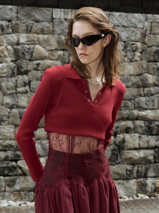 POWER SHOULDER POLOKNIT