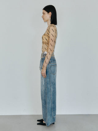 SHEER 2WAY MONOGRAM TOPS