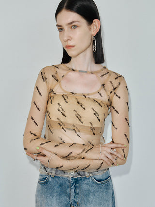 SHEER 2WAY MONOGRAM TOPS