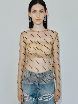 SHEER 2WAY MONOGRAM TOPS