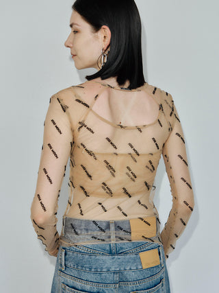 SHEER 2WAY MONOGRAM TOPS
