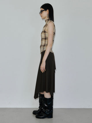 SHEER PLEATED BLOUSE
