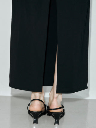 OFF-SHOULDER DRAPE JERSEY DRESS
