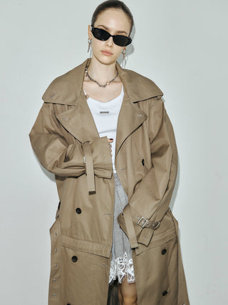 OVER DETACHABLE TRENCH COAT