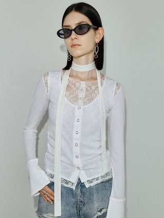 LAYERED LACE CHOKER TOPS