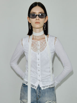 LAYERED LACE CHOKER TOPS