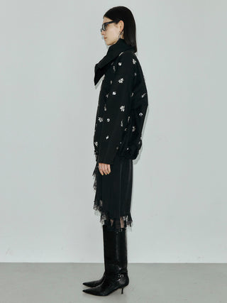 COTTON 2WAY BLOUSON with BIJOU