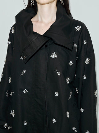 COTTON 2WAY BLOUSON with BIJOU