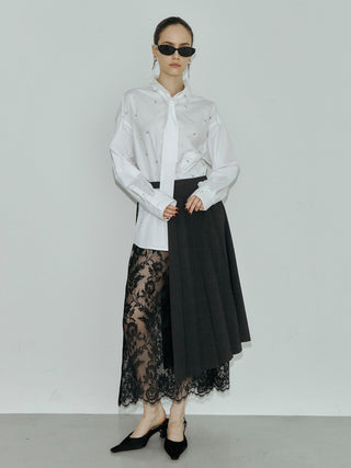 REPOS OVER BOWTIE SHIRT with BIJOU