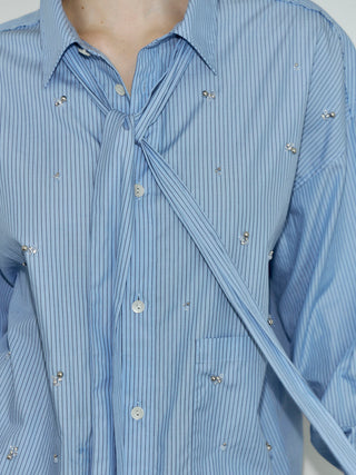 REPOS OVER BOWTIE SHIRT with BIJOU