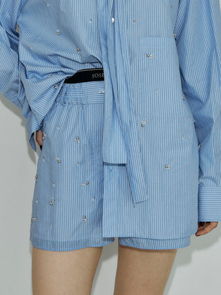 LOUNGE SHORT PANTS with BIJOU
