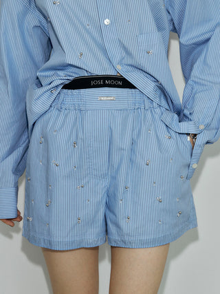 LOUNGE SHORT PANTS with BIJOU