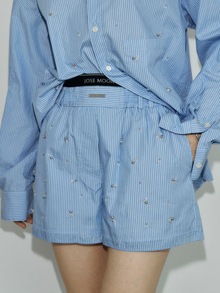 LOUNGE SHORT PANTS with BIJOU