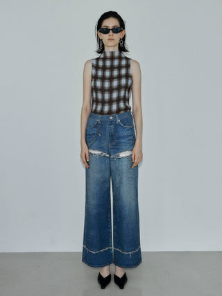 TROMPE-l’OEIL DENIM PANTS