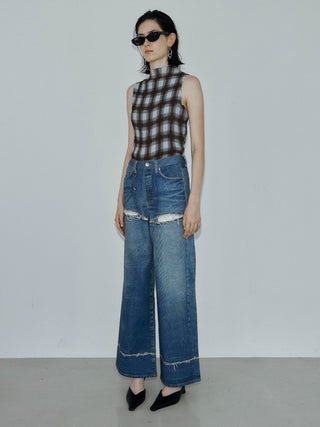 TROMPE-l’OEIL DENIM PANTS