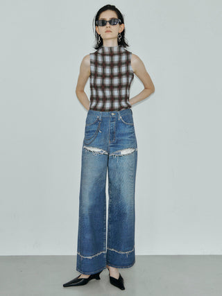 SHEER PLEATED BLOUSE