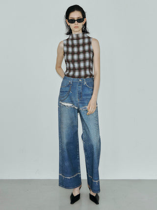 SHEER PLEATED BLOUSE