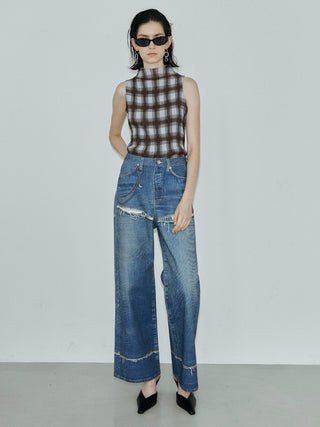 TROMPE-l’OEIL DENIM PANTS