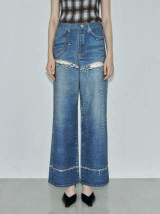 TROMPE-l’OEIL DENIM PANTS