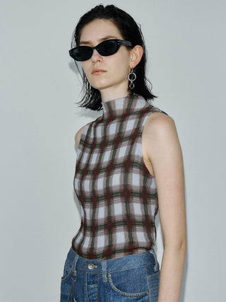SHEER PLEATED BLOUSE