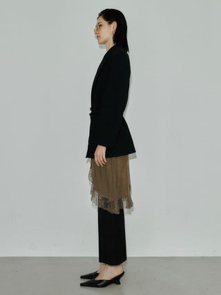 WOOL DOUBLE BELT JACKET