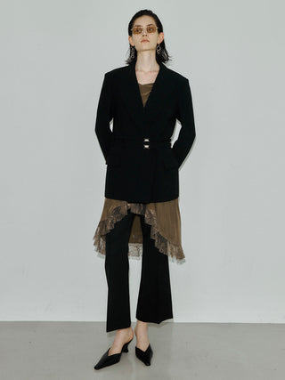 WOOL DOUBLE BELT JACKET