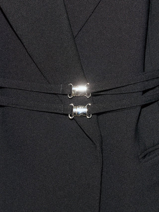 WOOL DOUBLE BELT JACKET