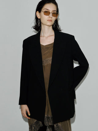 WOOL DOUBLE BELT JACKET