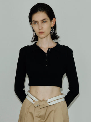 POWER SHOULDER POLOKNIT