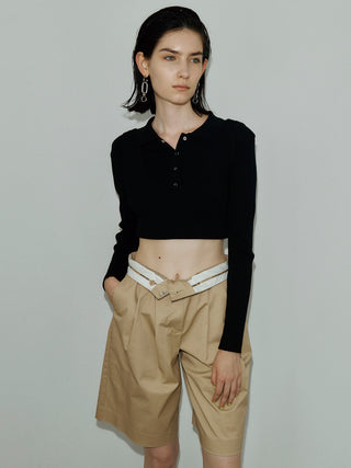 POWER SHOULDER POLOKNIT