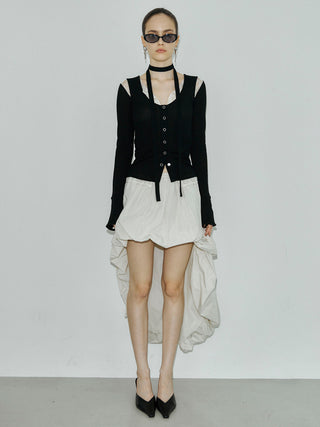 ASYMMETRY BALLOON SKIRT