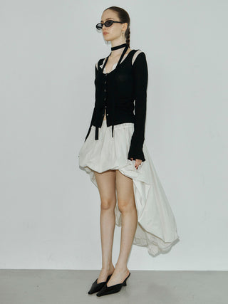 ASYMMETRY BALLOON SKIRT