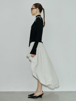 ASYMMETRY BALLOON SKIRT