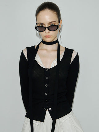 LAYERED LACE CHOKER TOPS
