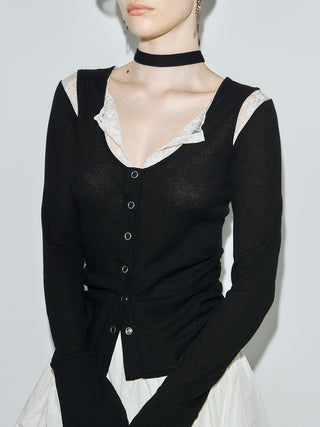 LAYERED LACE CHOKER TOPS