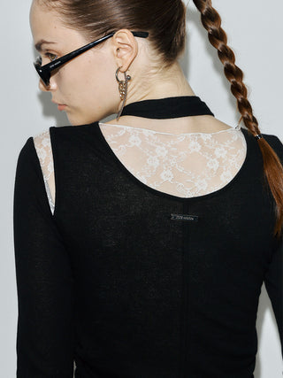 LAYERED LACE CHOKER TOPS