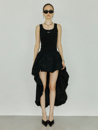 ASYMMETRY BALLOON SKIRT