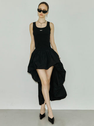ASYMMETRY BALLOON SKIRT