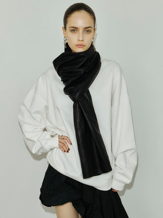 LEATHER LONG SCARF