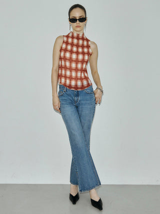 SHEER PLEATED BLOUSE