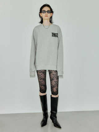 POINT LACE TAG SWEAT