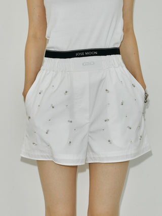 LOUNGE SHORT PANTS with BIJOU