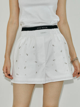LOUNGE SHORT PANTS with BIJOU