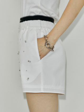 LOUNGE SHORT PANTS with BIJOU