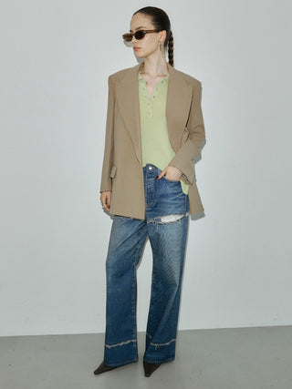 TROMPE-l’OEIL DENIM PANTS